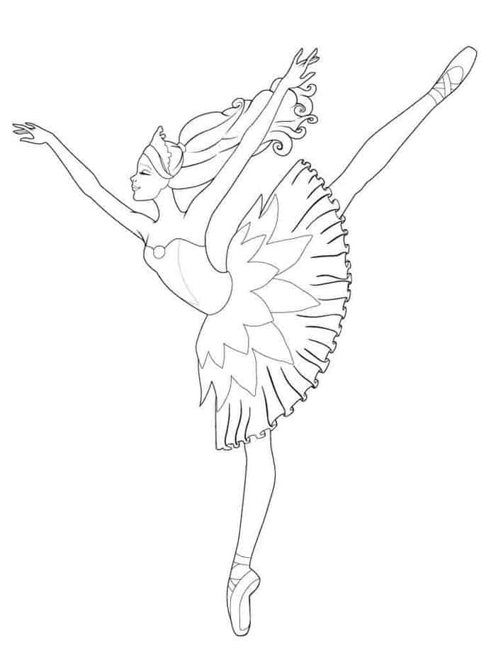 Ballerina Free Coloring Pages