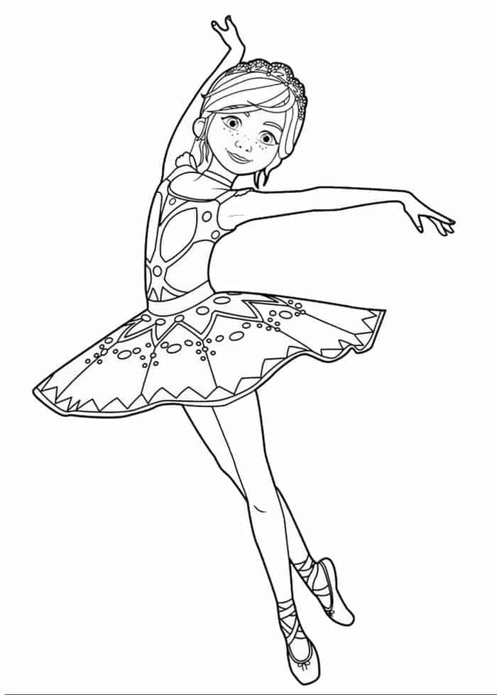 Ballerina Leap Coloring Pages