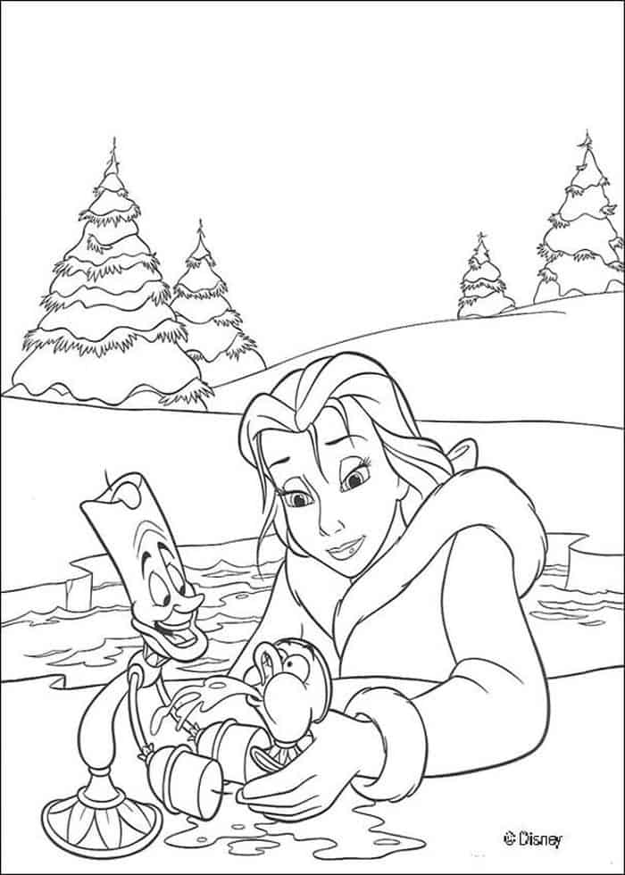 Belle Free Printable Coloring Pages