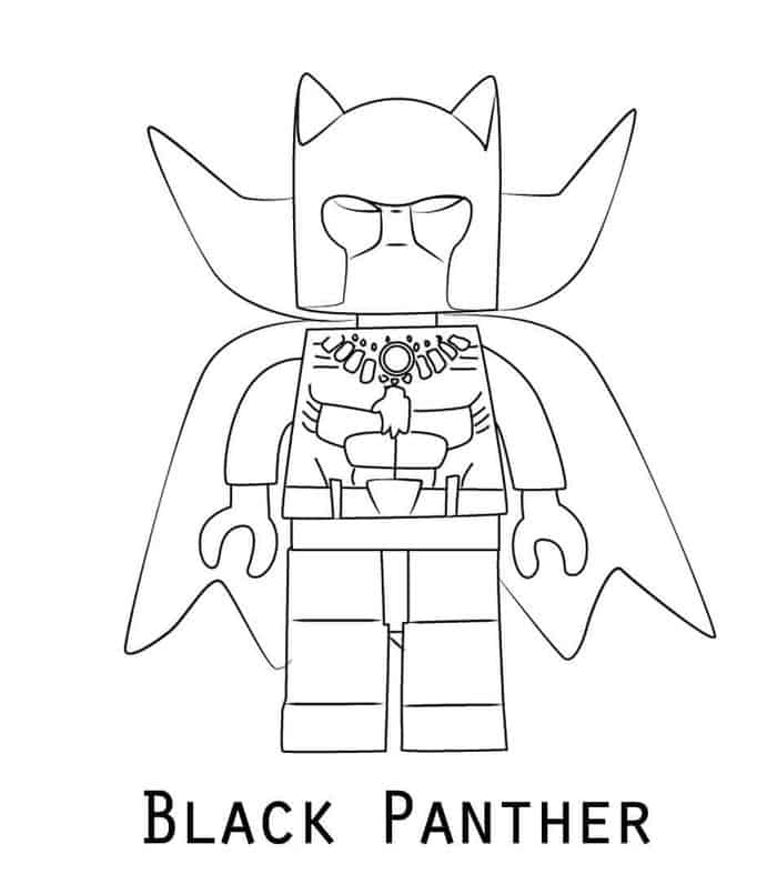 Black Panther Lego Coloring Pages