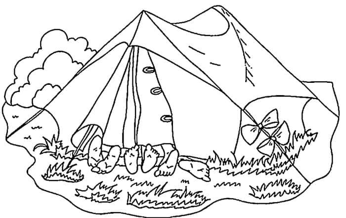 Camping Coloring Pages For Children