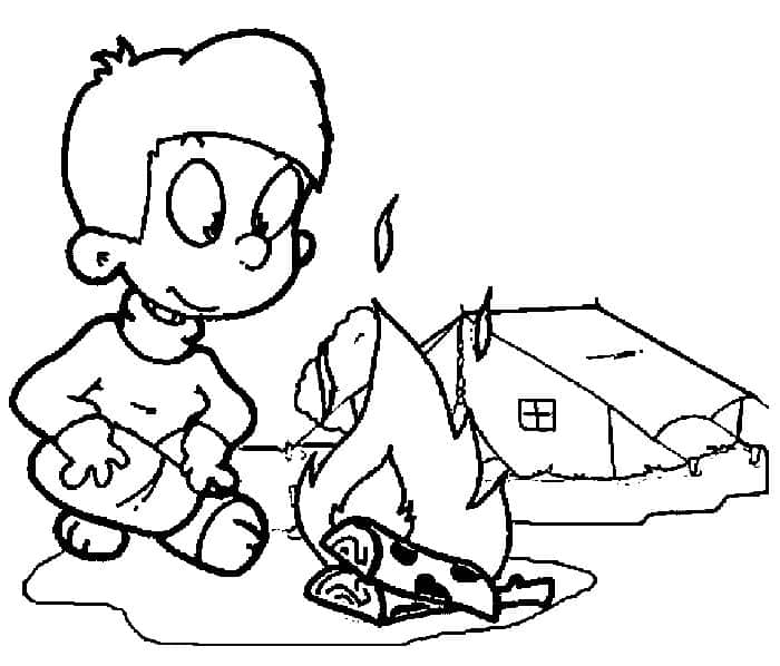 Camping Coloring Pages Preschool