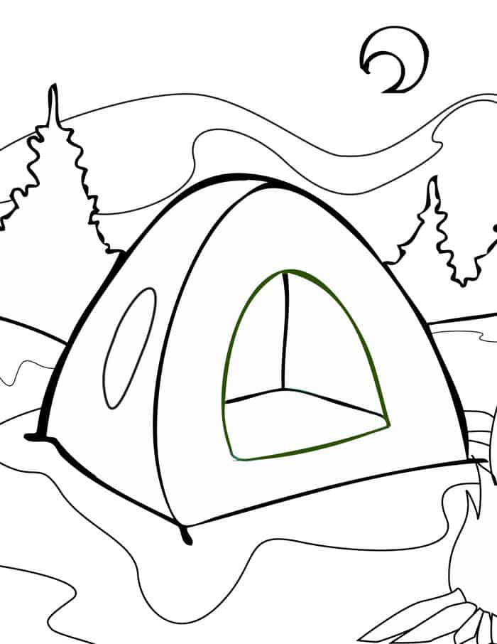 Camping Coloring Pages Printable