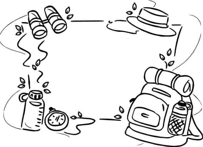 Camping Supplies Coloring Pages