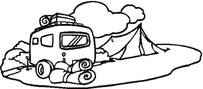 Camping Truck Coloring Pages