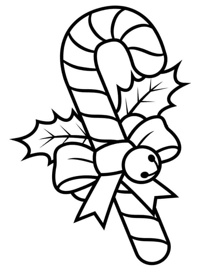 Candy Cane Christmas Adult Coloring Pages