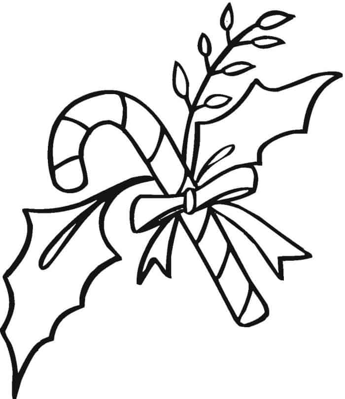 Candy Cane Coloring Pages Printable
