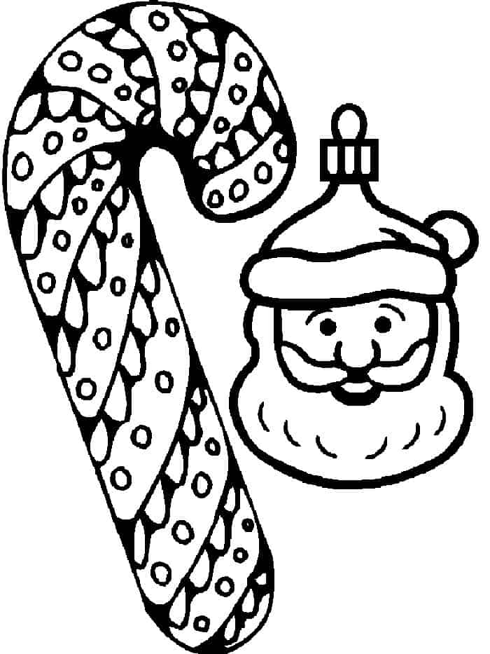 Candy Cane Mandala Coloring Pages