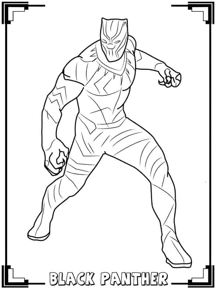 Cartoon Black Panther Coloring Pages
