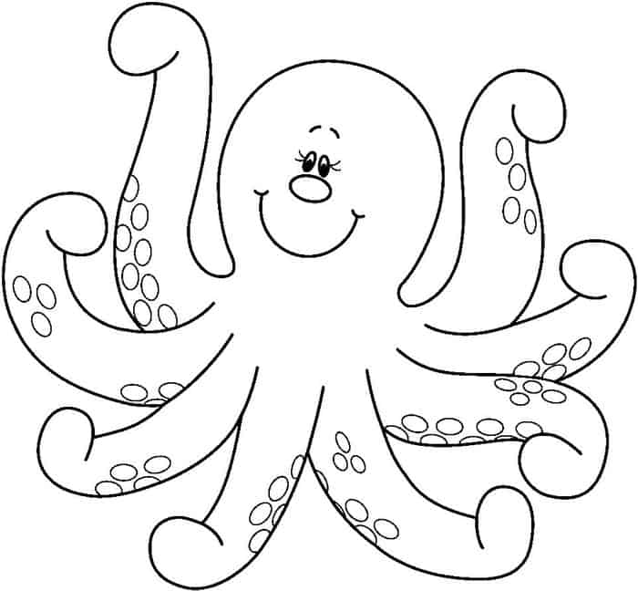 Cartoon Octopus Coloring Pages