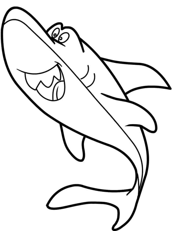 Cartoon Shark Coloring Pages