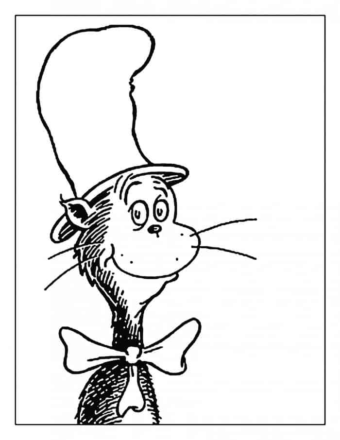 Cat In The Hat Coloring Pages Pdf 1