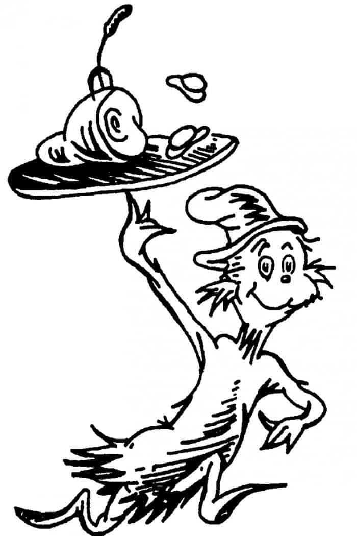 Cat In The Hat Coloring Pages That Have Color