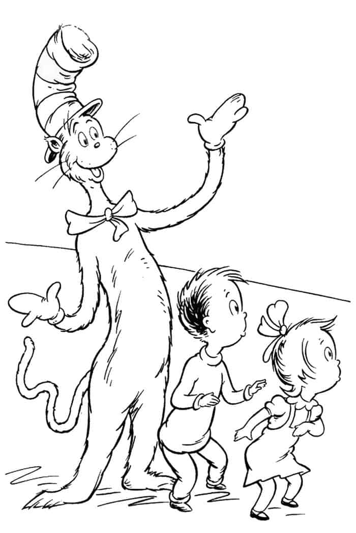 Cat In The Hat Coloring Pages To Print