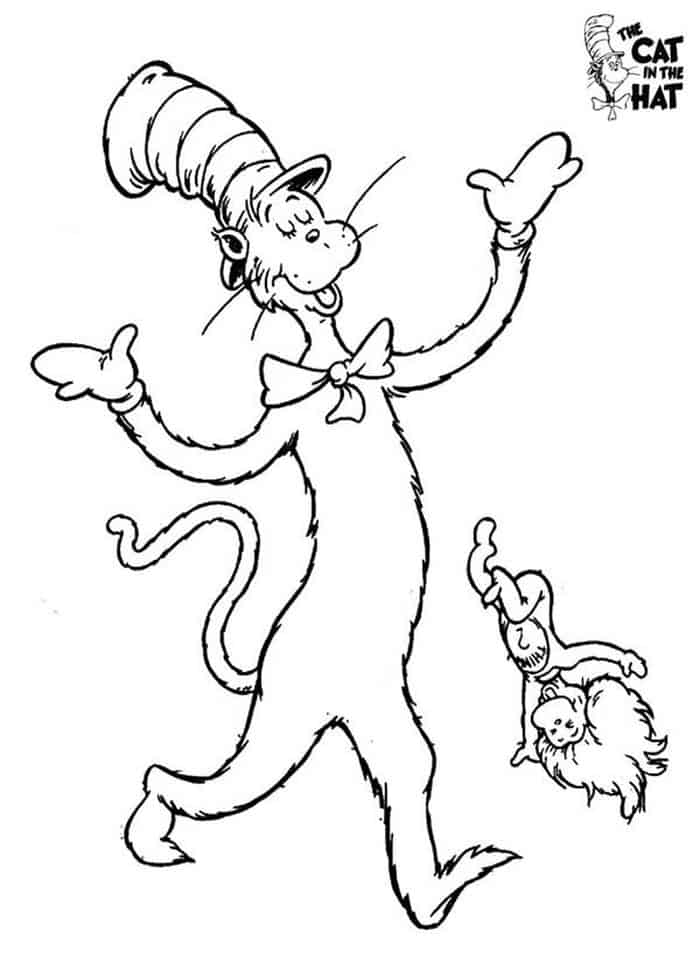 Cat In The Hat Coloring Pages
