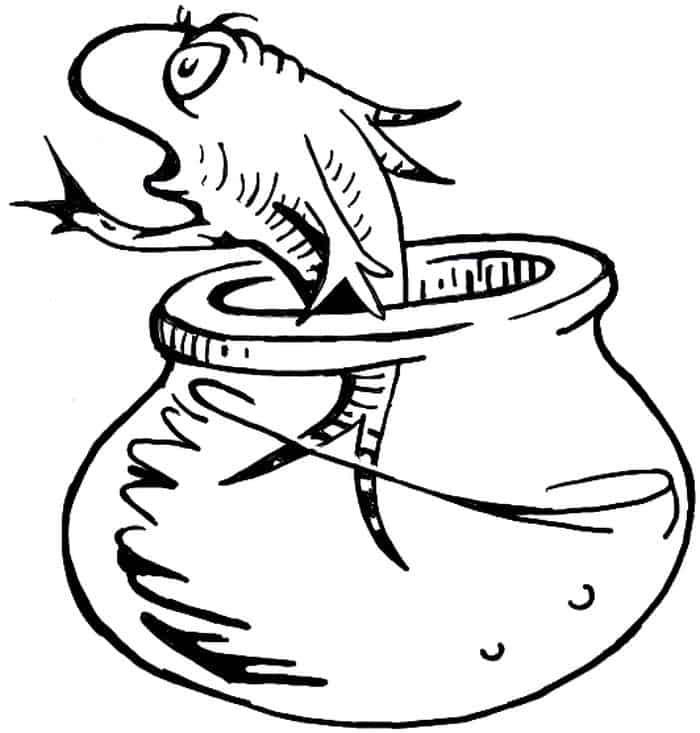 Cat In The Hat Fish Coloring Pages