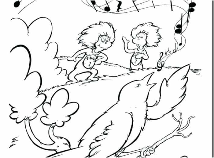 Cat In The Hat Thing 1 And Thing 2 Coloring Pages