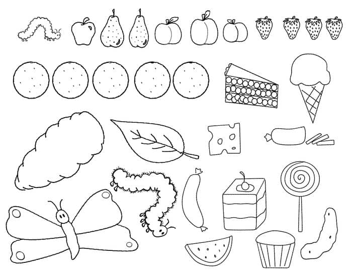 Caterpillar Contruction Coloring Pages For Toddlers