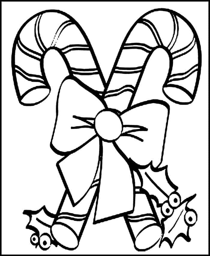 Christmas Adult Coloring Pages Candy Cane