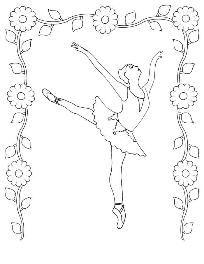 Christmas Ballerina Coloring Pages