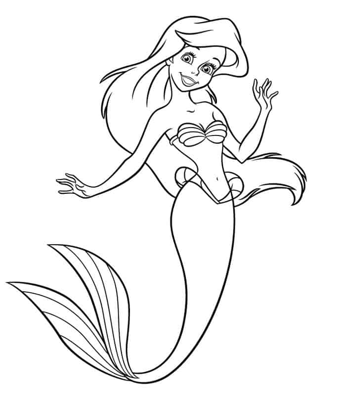 Coloring Pages Ariel Mermaid