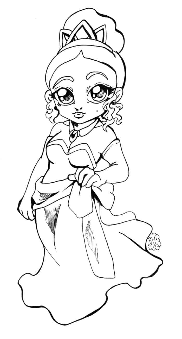 Coloring Pages Baby Tiana