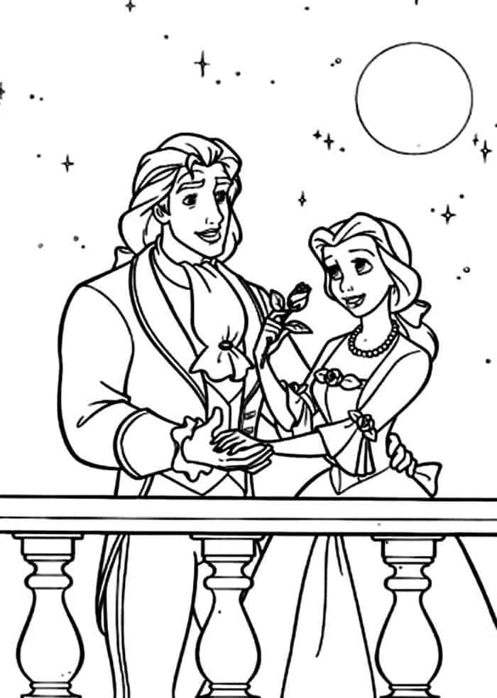 Coloring Pages Belle And Adam