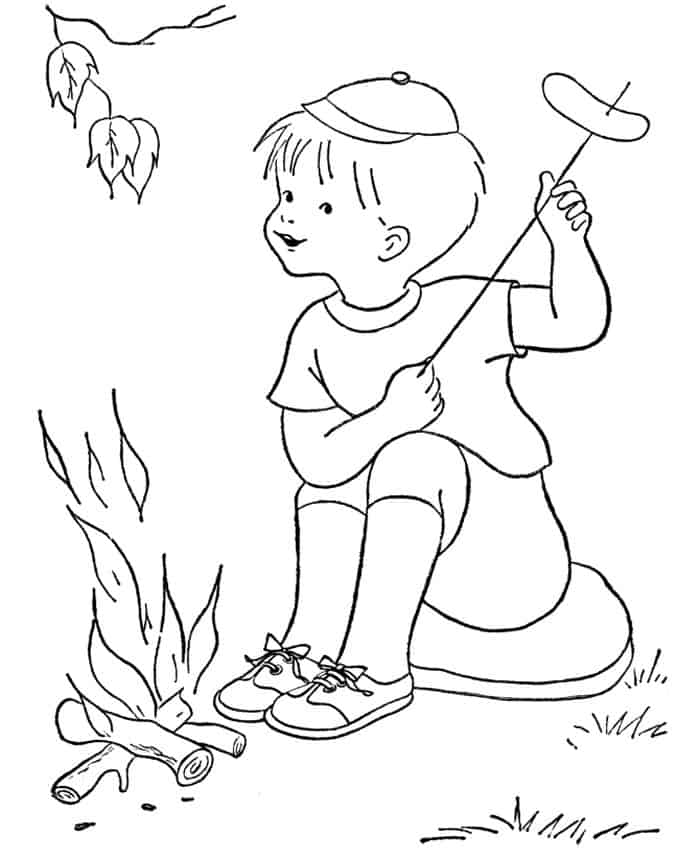 Coloring Pages Camping Theme