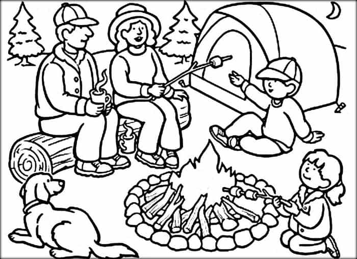 Coloring Pages Camping