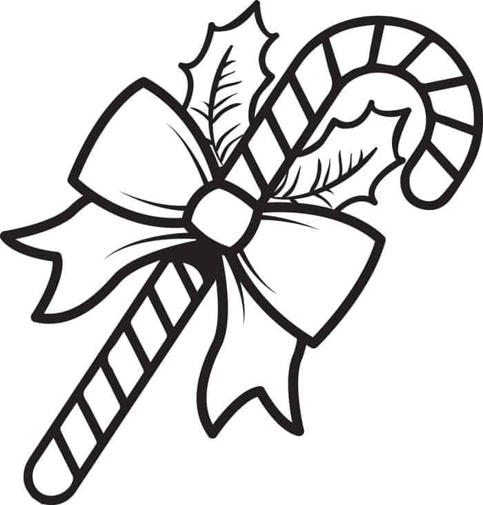 Coloring Pages Christmas Candy Cane