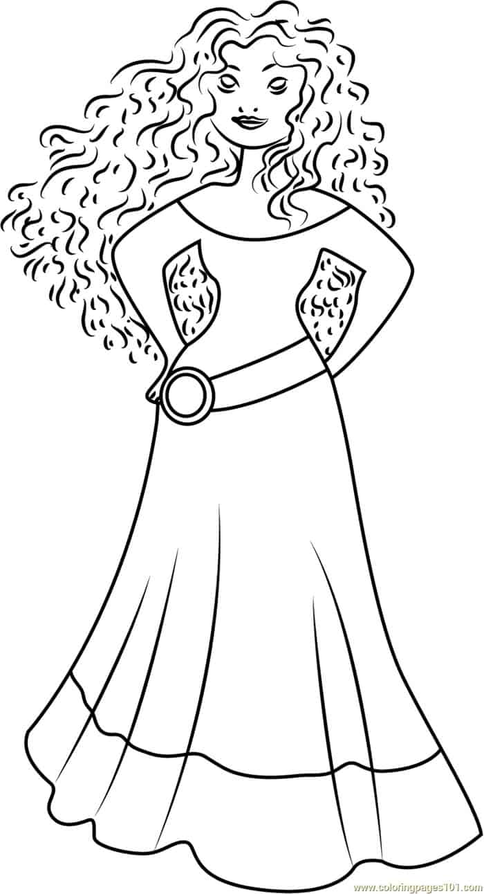 Coloring Pages Dancer Merida