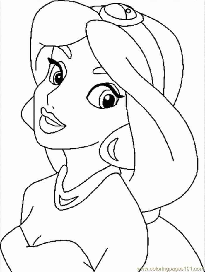 Coloring Pages Disney Princess Jasmine