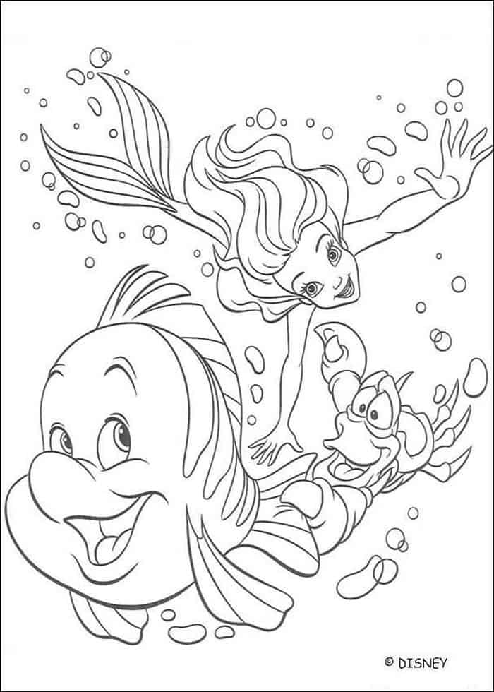 Coloring Pages For Kids Ariel