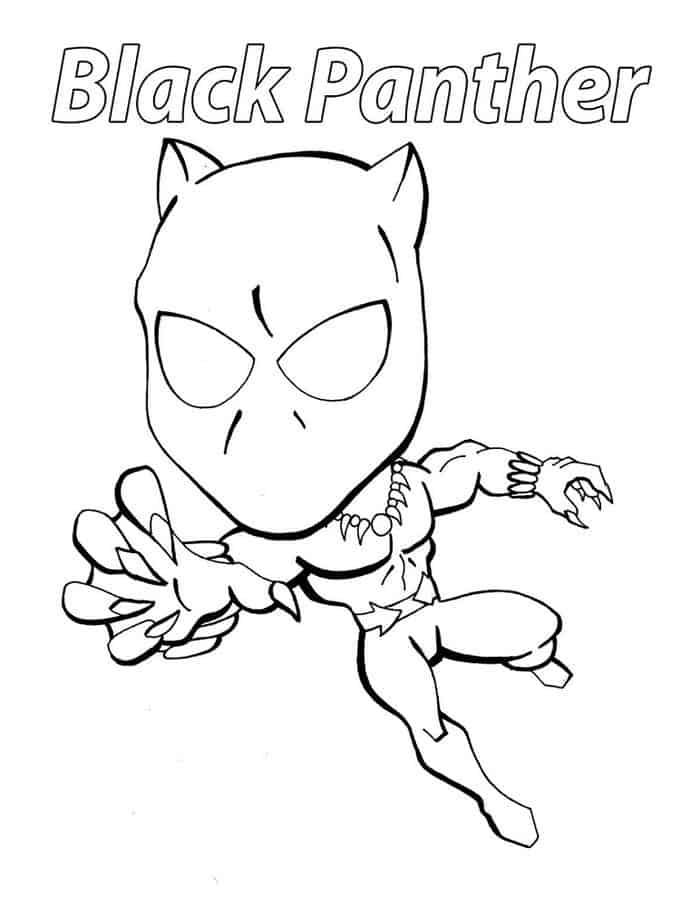 Coloring Pages Marvel Black Panther