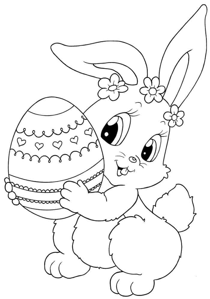 Coloring Pages Of The Easter Bunny