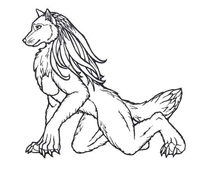 Coloring Pages Of Werewolf Girls