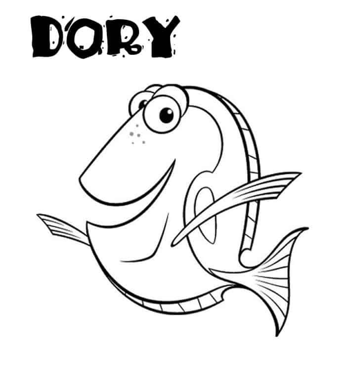 Coloring Pages Otter Finding Dory