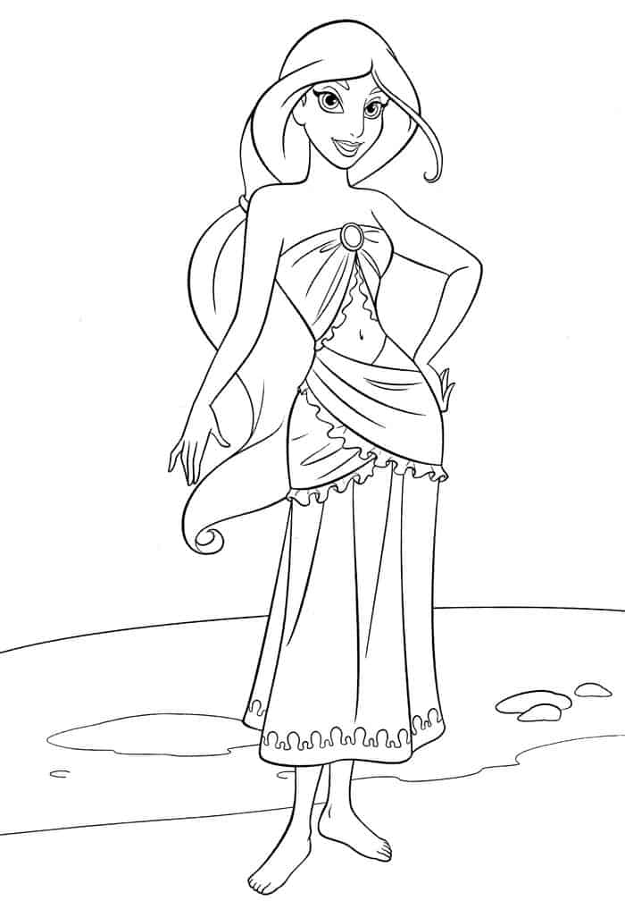 Coloring Pages Princess Jasmine