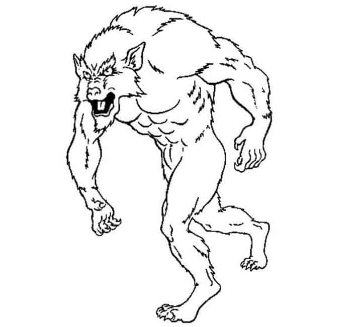 Coloring Pages Scary Werewolf