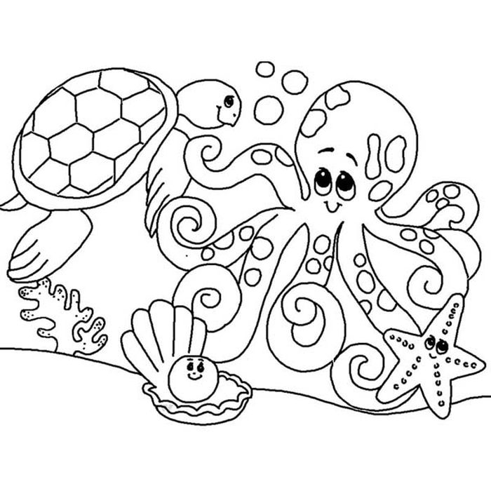 Coloring Pages Sea Animals