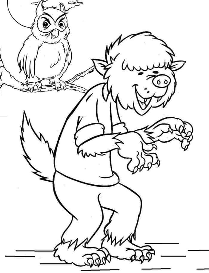 Coloring Pages Werewolf