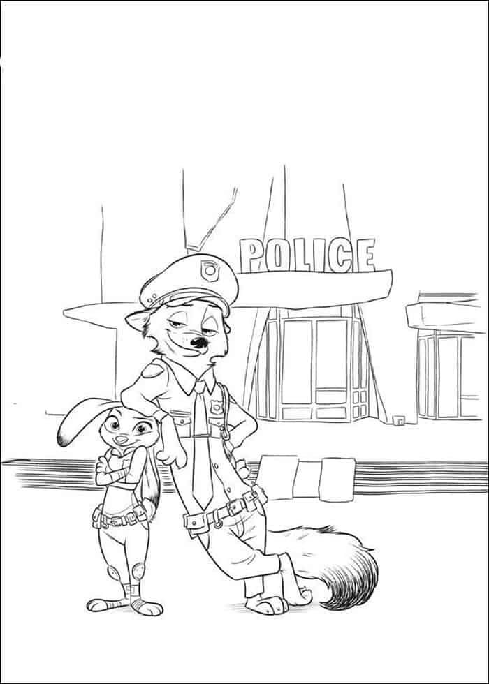 Coloring Pages Zootopia