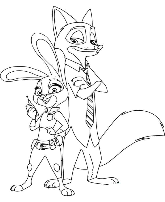Cool Zootopia Coloring Pages