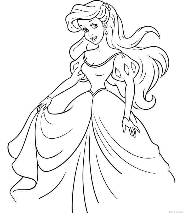 Cute Ariel Coloring Pages