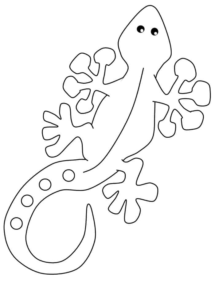 Cute Lizard Coloring Pages