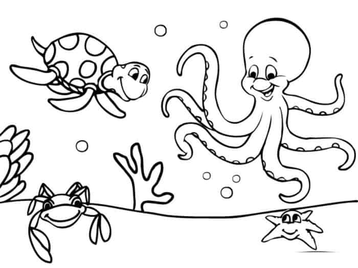 Deep Sea Animals Coloring Pages