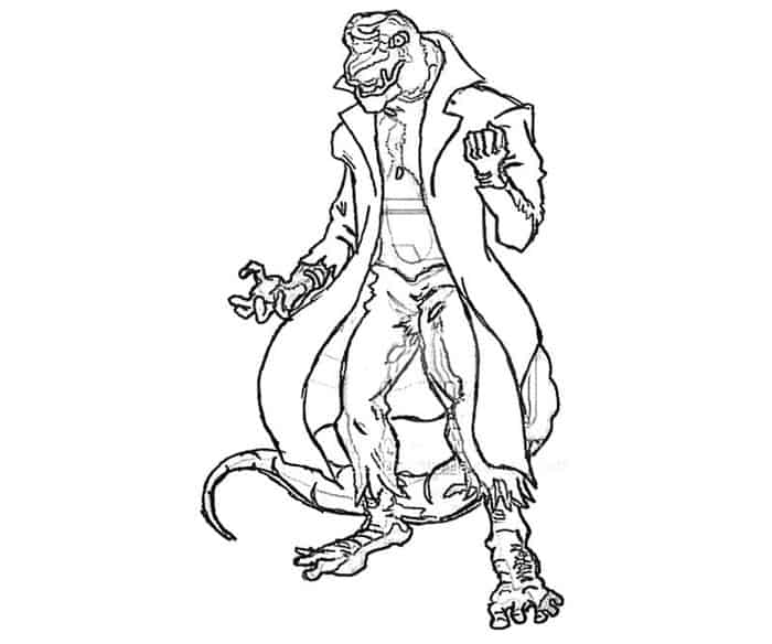 Detailed Coloring Pages Of Spider Man Lizard Man