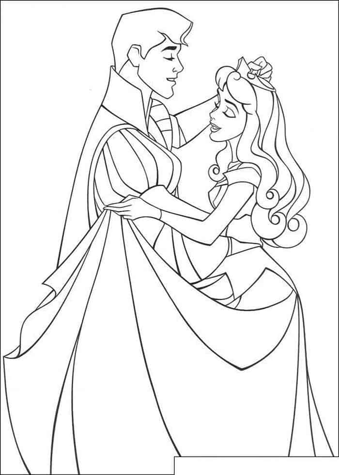 Disney Aurora Wedding Day Coloring Pages