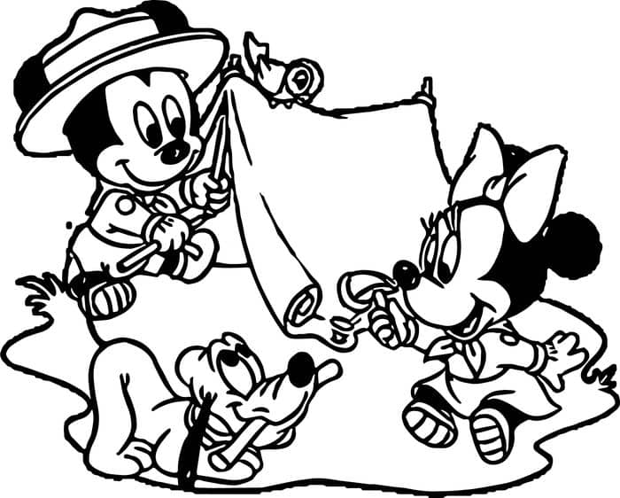 Disney Camping Coloring Pages