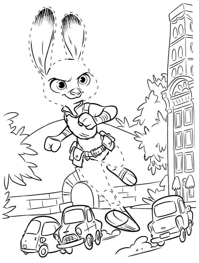 Disney Cars Coloring Pages Zootopia